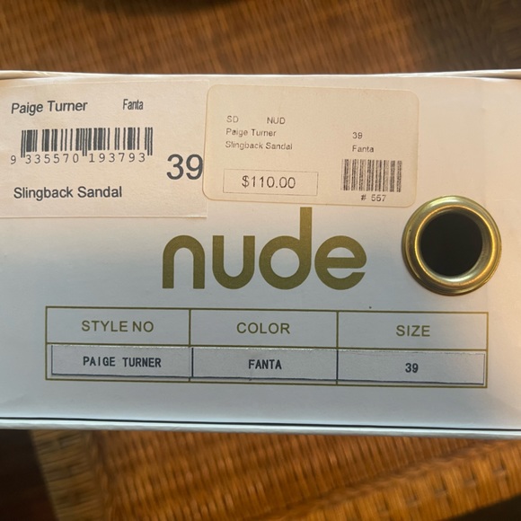 Sling back Sandal size 39 worm once by Nude - Picture 3 of 5